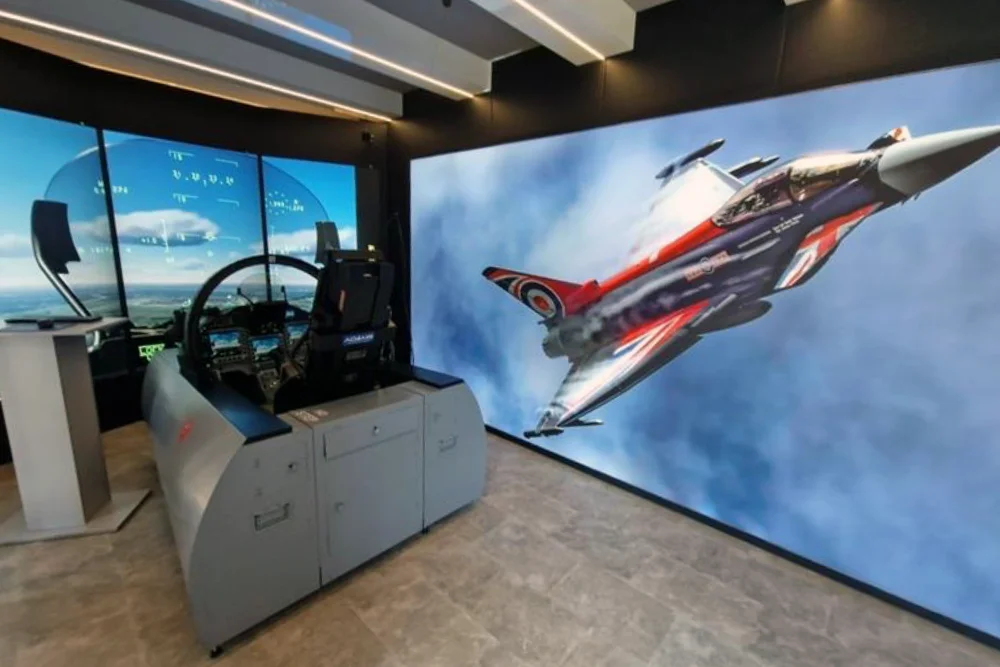 Die Eurofighter Jagdflugzeug GmbH nutzt unseren exklusiven und ultrarealistischen Mixed Reality Eurofighter Demonstrator in ihrem Showroom in Hallbergmoos sowie bei Messeauftritten quer durch die Welt.