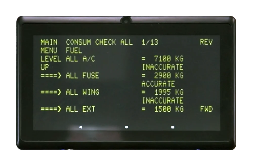 Maintenance Data Panel